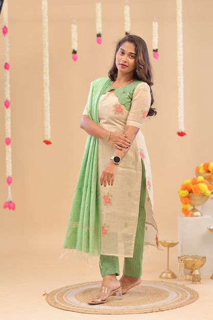 PREMIUM-MILKY RAW SILK SUIT