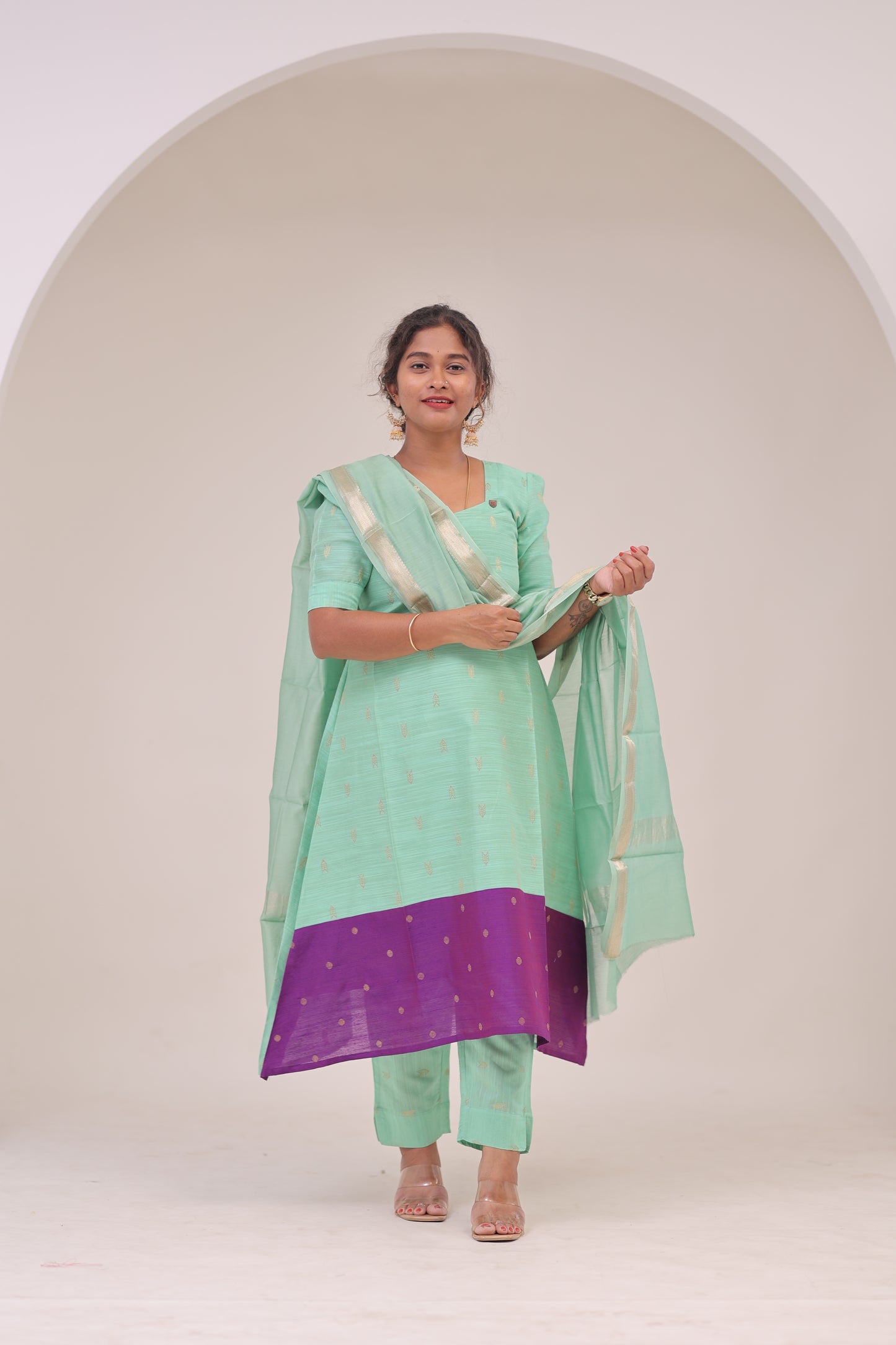 THUGIL - RAWSILK set - TEAL/PURPLE