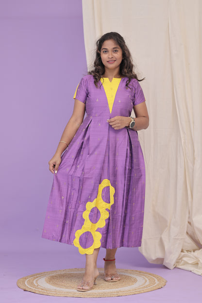 Floral DUBION GOWN -lavender