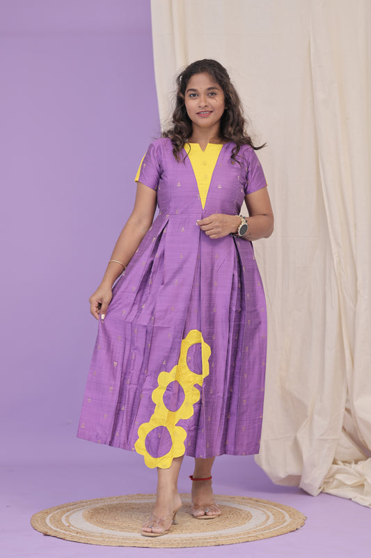 Floral DUBION GOWN -lavender