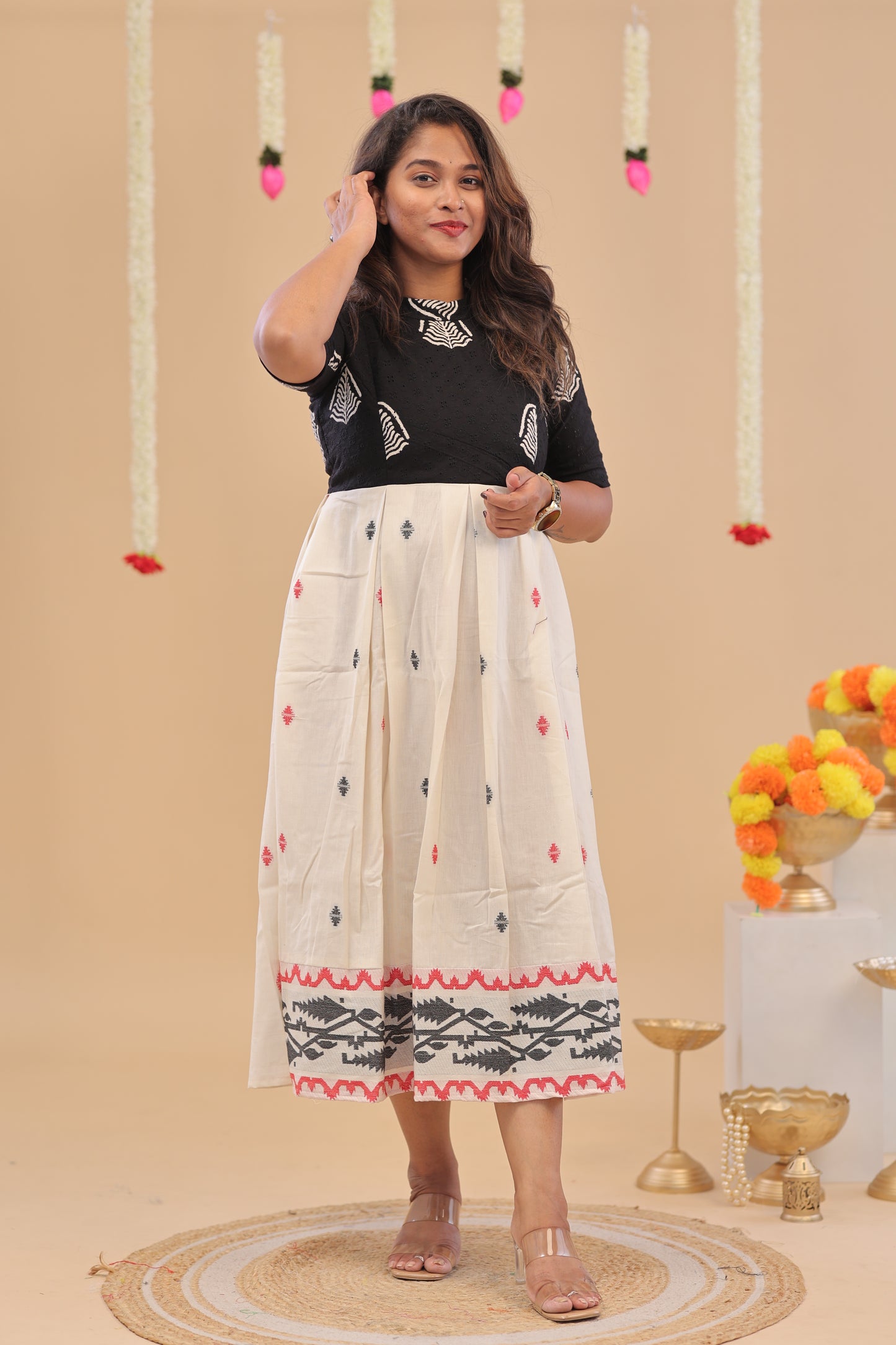 DIWA25 - BLACK HAKKOBA -cotton gown