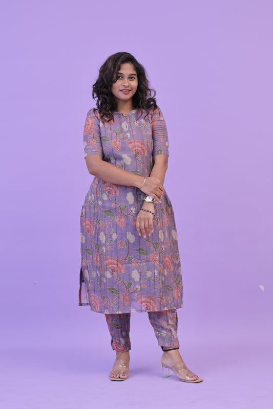 SUNNY-FLORAL-cotton co-ord-lavender