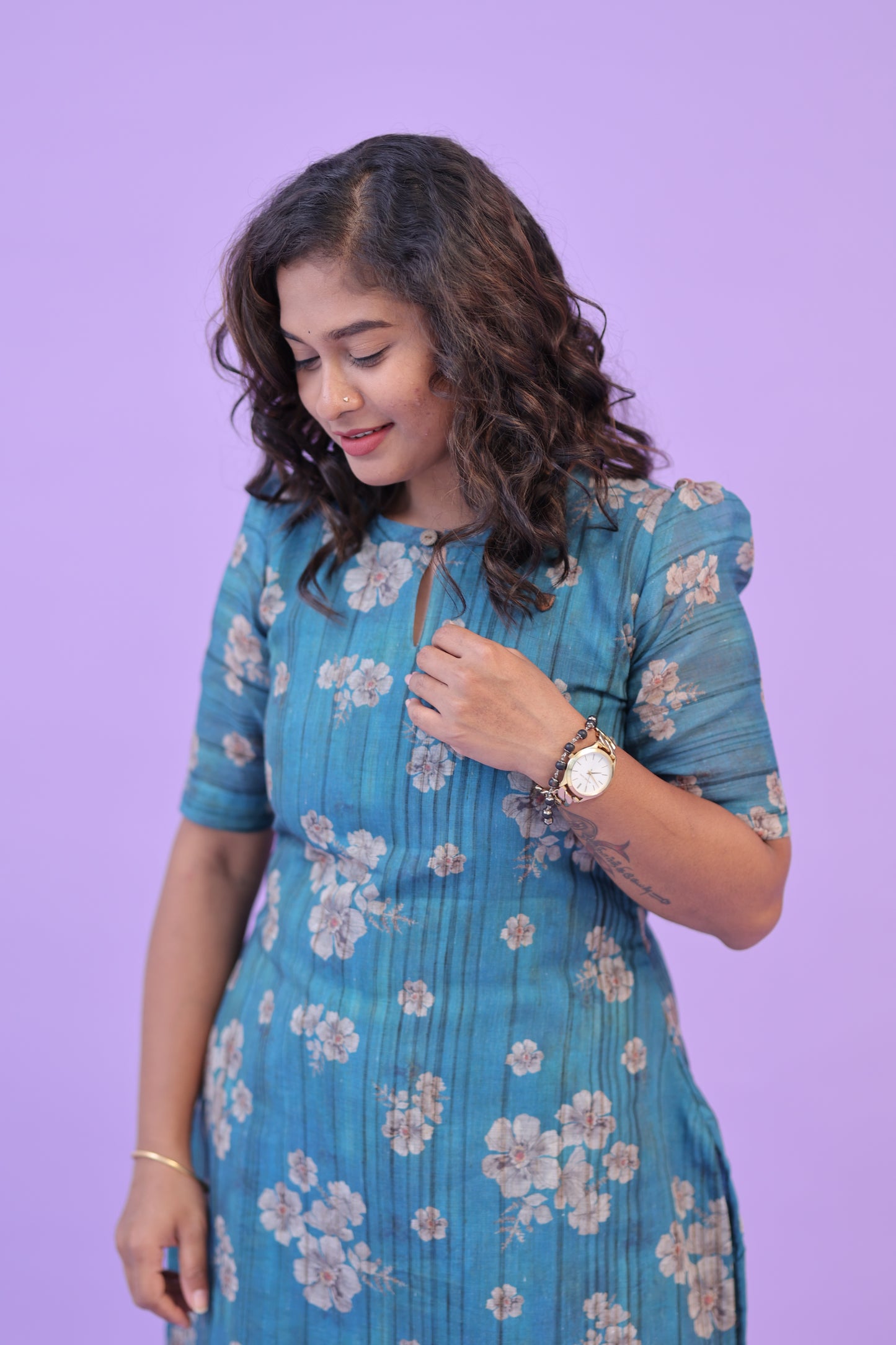 SUNNY-FLORAL-cotton co-ord- COPPER SULPHATE
