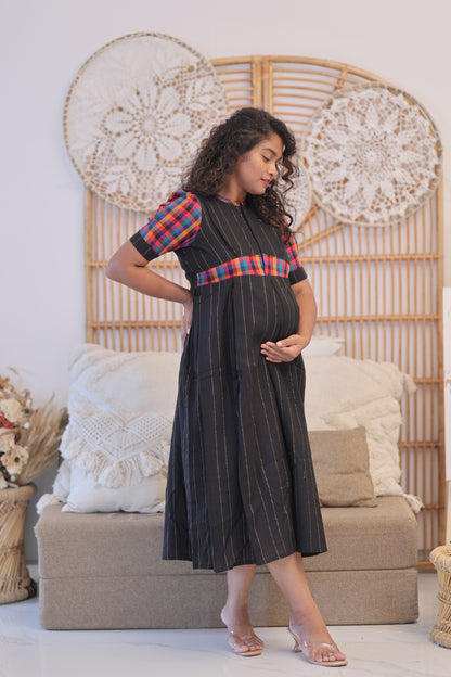 PIPING HOT -MADARASI-CHARCOAL-GOWN