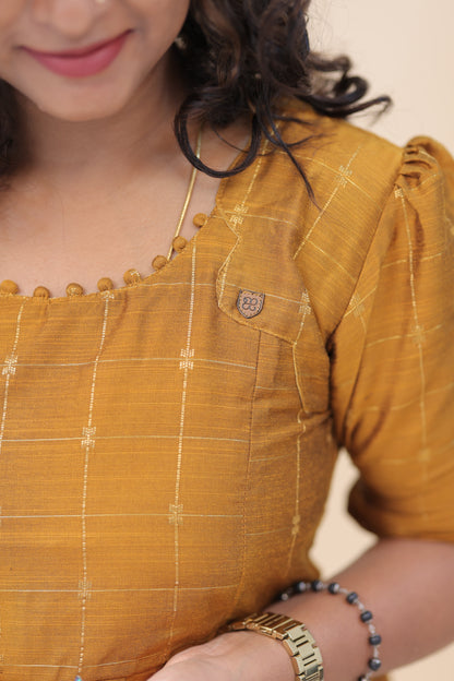 MUSTARD SILK GOWN- plus size