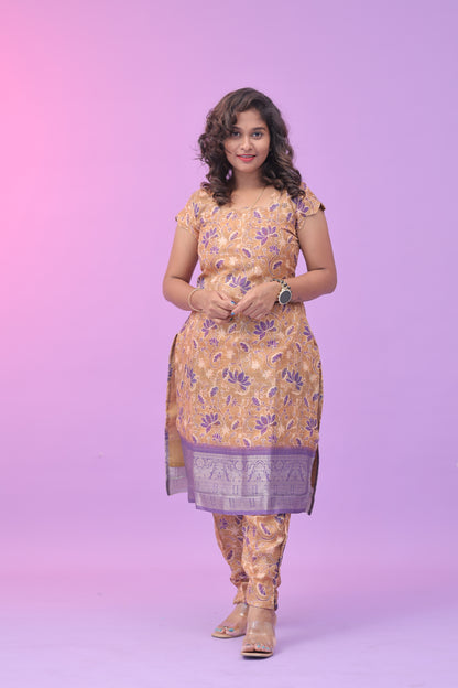 Chanderi co ords - MUSTARD