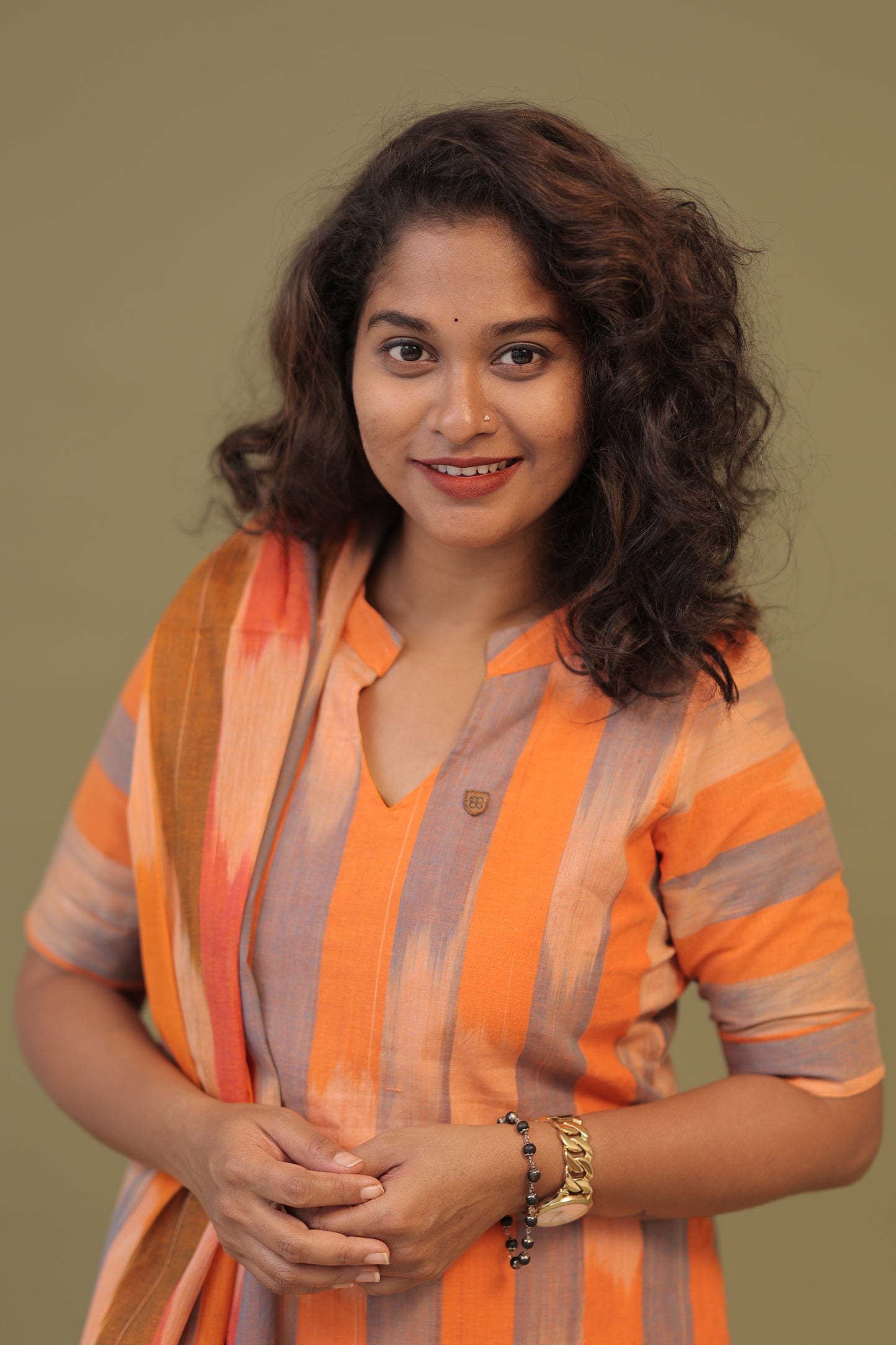 RANGOLI-TANGARINE- kurta set