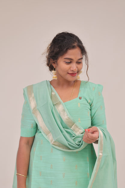 THUGIL - RAWSILK set - TEAL/PURPLE