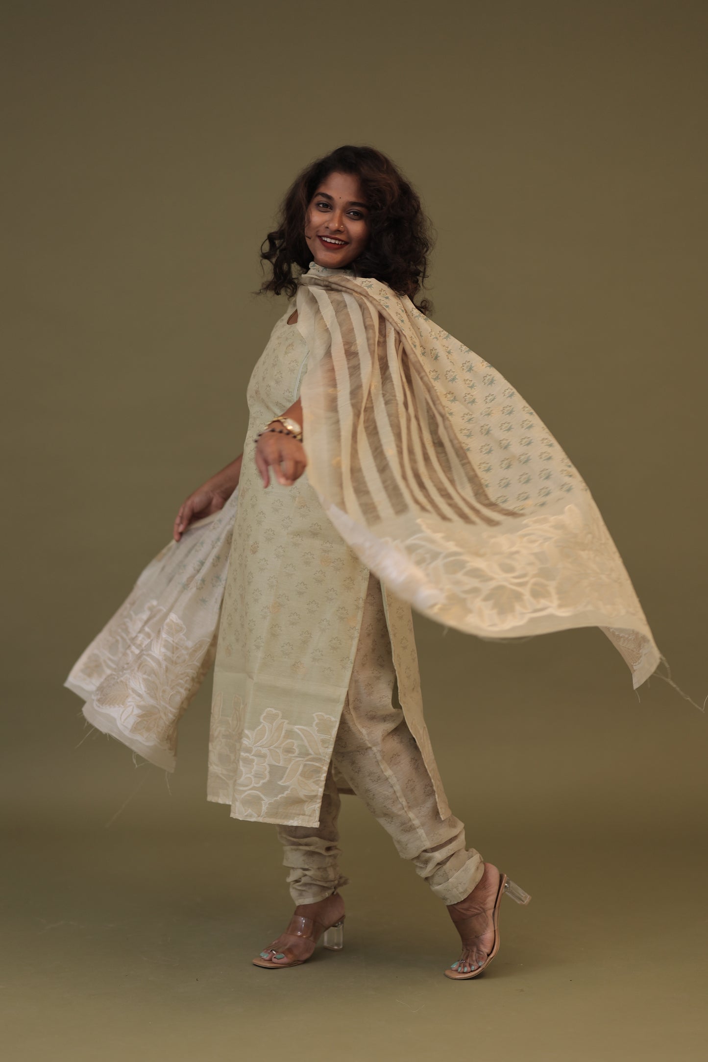 LUX- Chanderi green