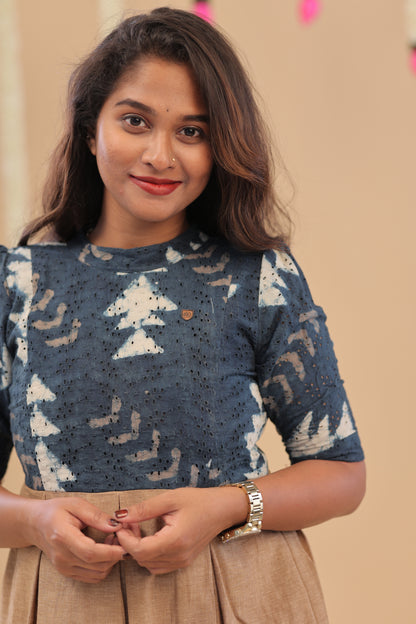DIWA25 - INDIGO HAKKOBA -cotton gown