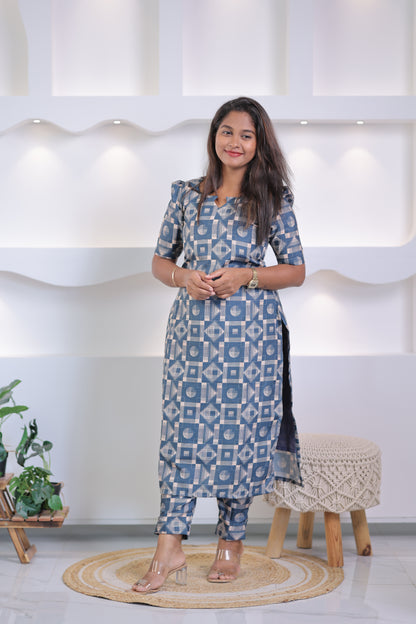 TEAL PINK-geometric -CO-ORD