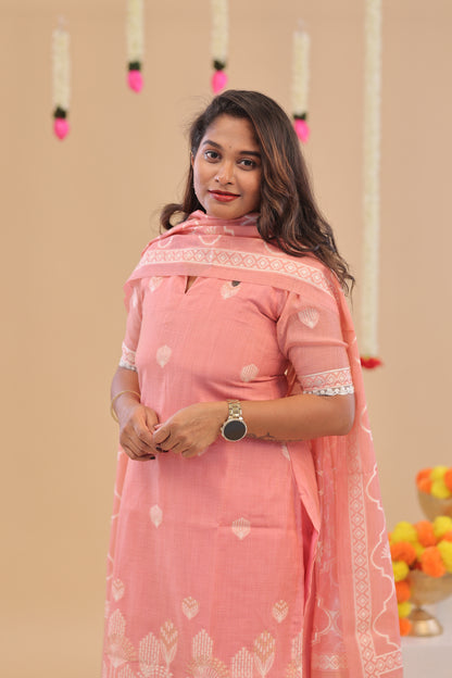 PREMIUM Pink- JAMDHANI SUIT