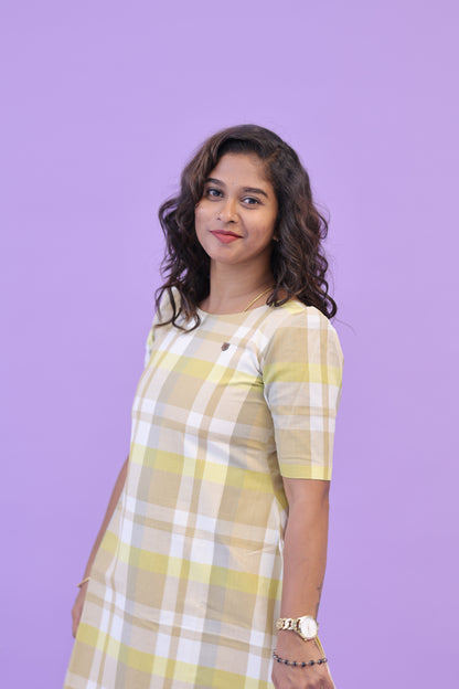 Cotton -CHECKED - YELLOW- co ord