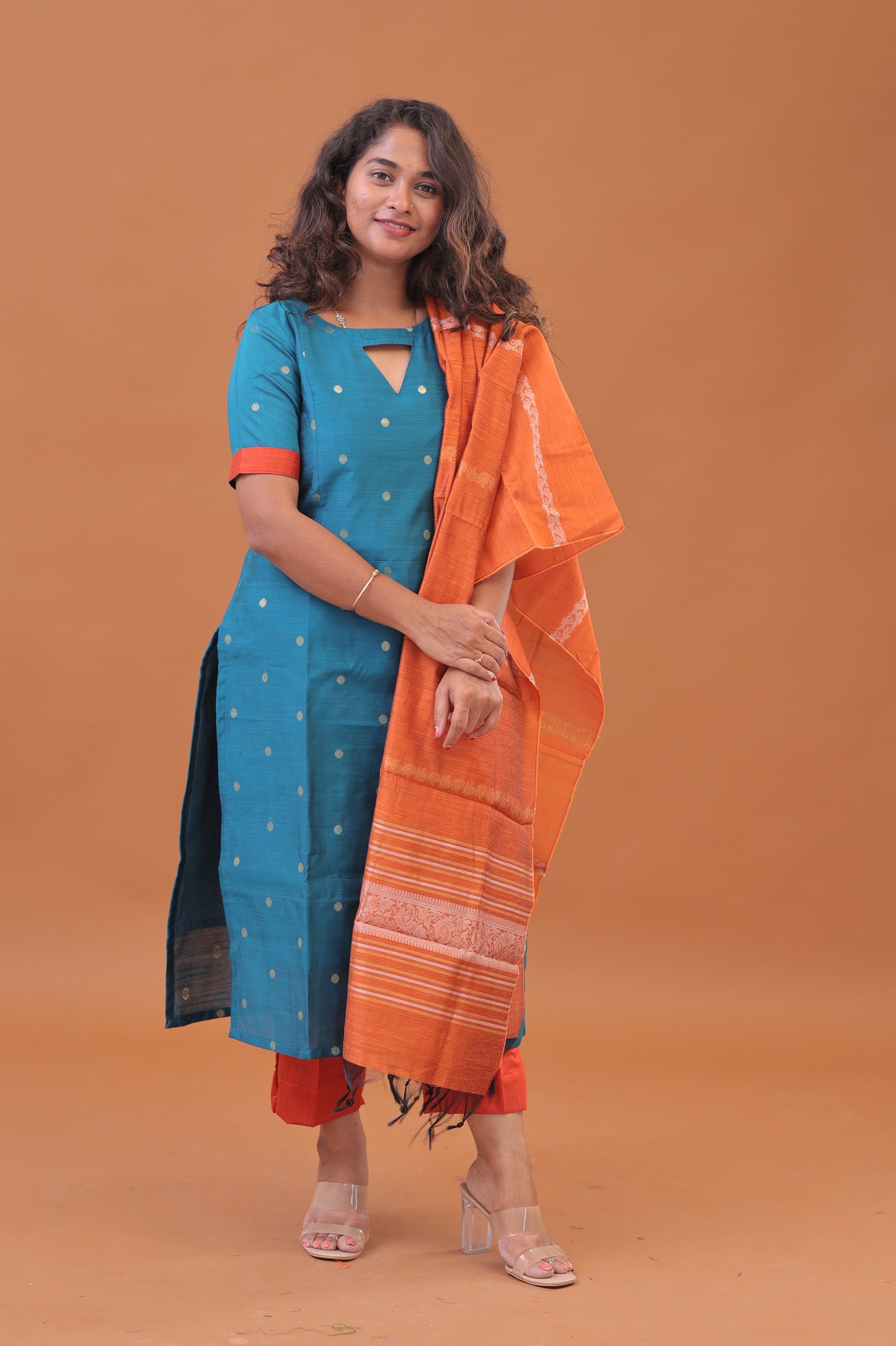RAW SILK -TEAL GREEN SUIT