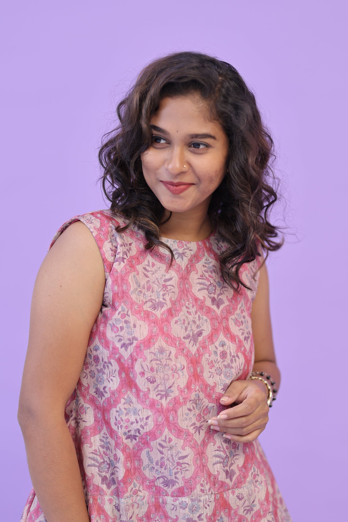 SUNNY-FLORAL-cotton co-ord-PINK MUGHAL