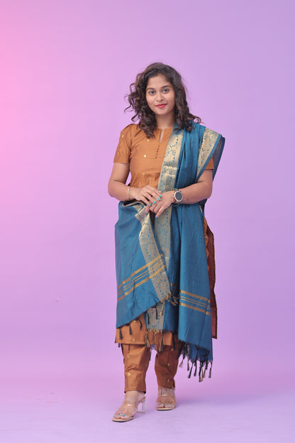 Chandrika - Tussar Kurti set - GOLDEN