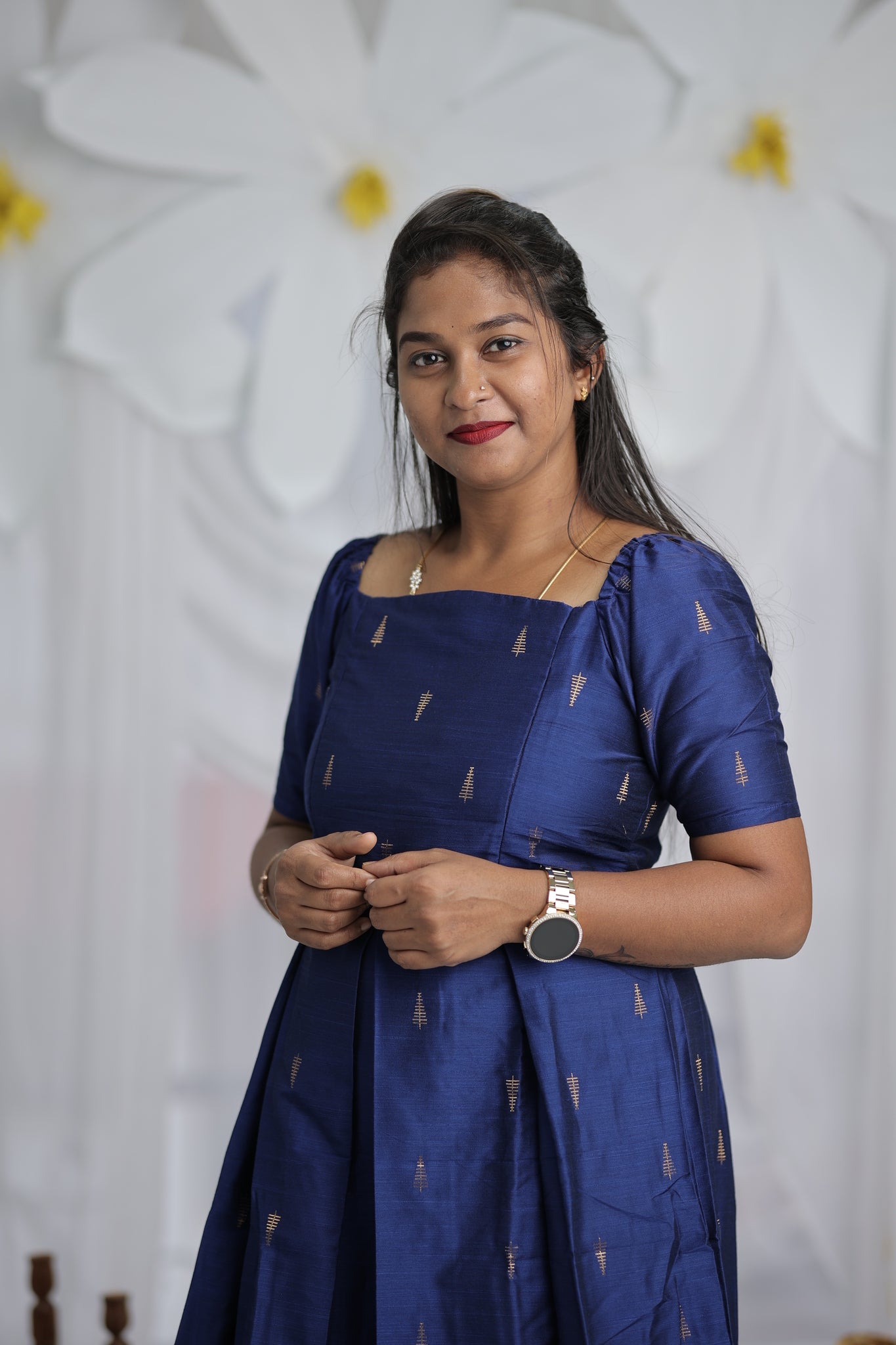 Bright indigo feeding dress AYNI