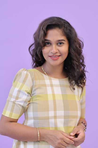 Cotton -CHECKED - YELLOW- co ord