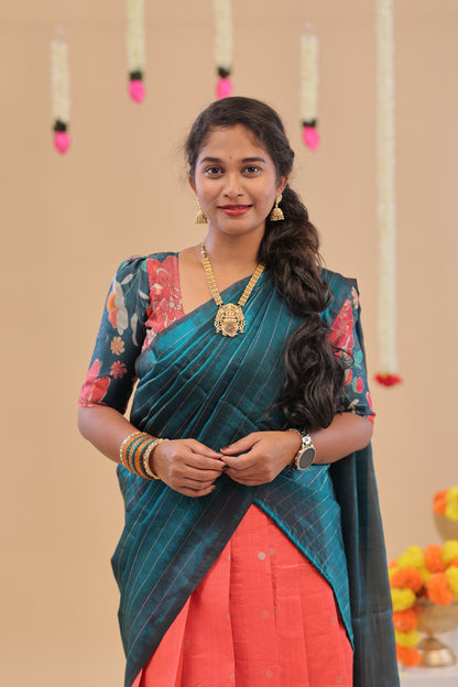 HALF SAREE- TEAL