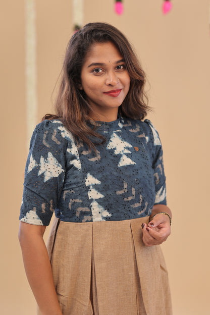 DIWA25 - INDIGO HAKKOBA -cotton gown