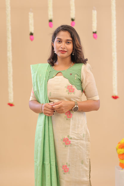PREMIUM-MILKY RAW SILK SUIT