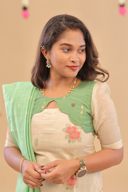 PREMIUM-MILKY RAW SILK SUIT