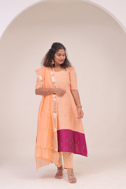THUGIL - RAWSILK set - PEACH/MAGENTA