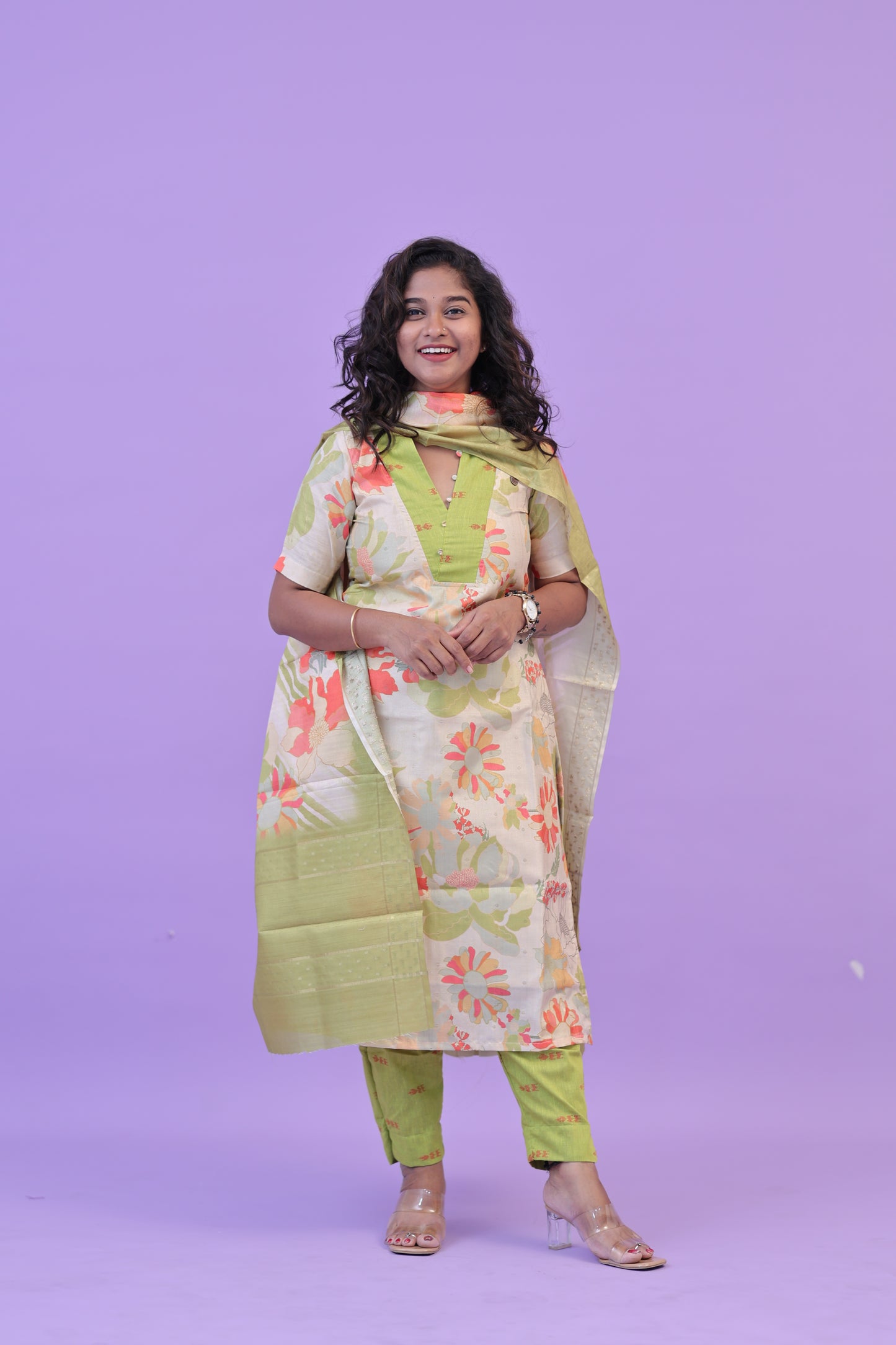 LUX-GREEN-TUSSAR SUIT