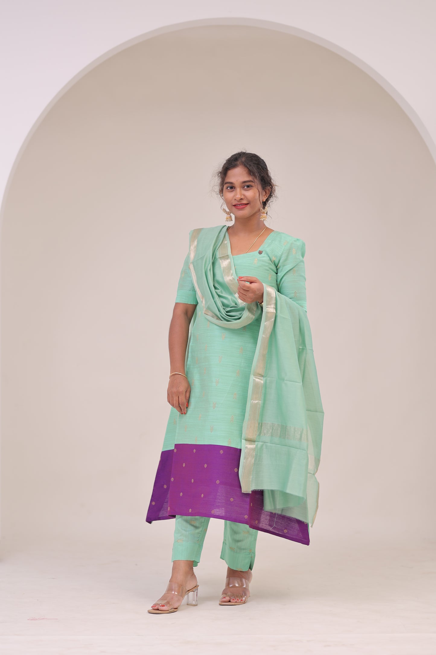 THUGIL - RAWSILK set - TEAL/PURPLE