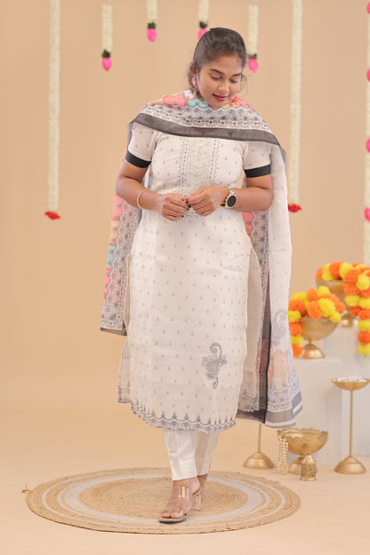Sanchana White  - Kurti set