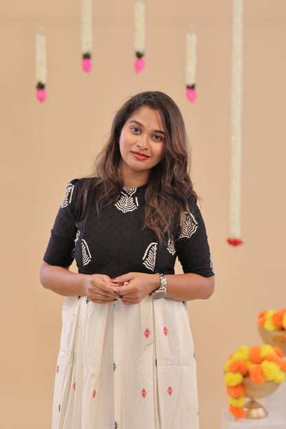 DIWA25 - BLACK HAKKOBA -cotton gown