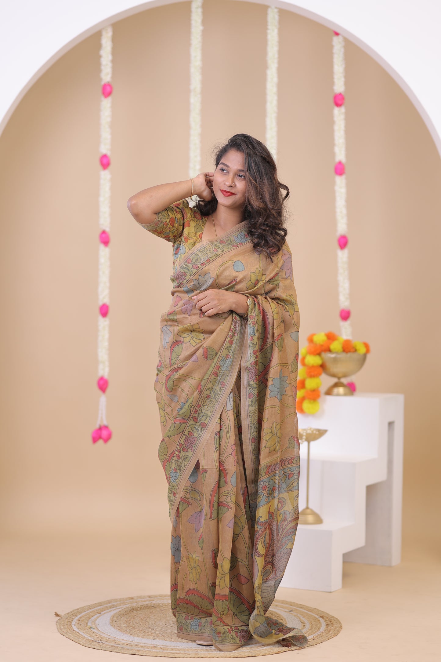 BOSSY GIRL-SAREE03-RUST