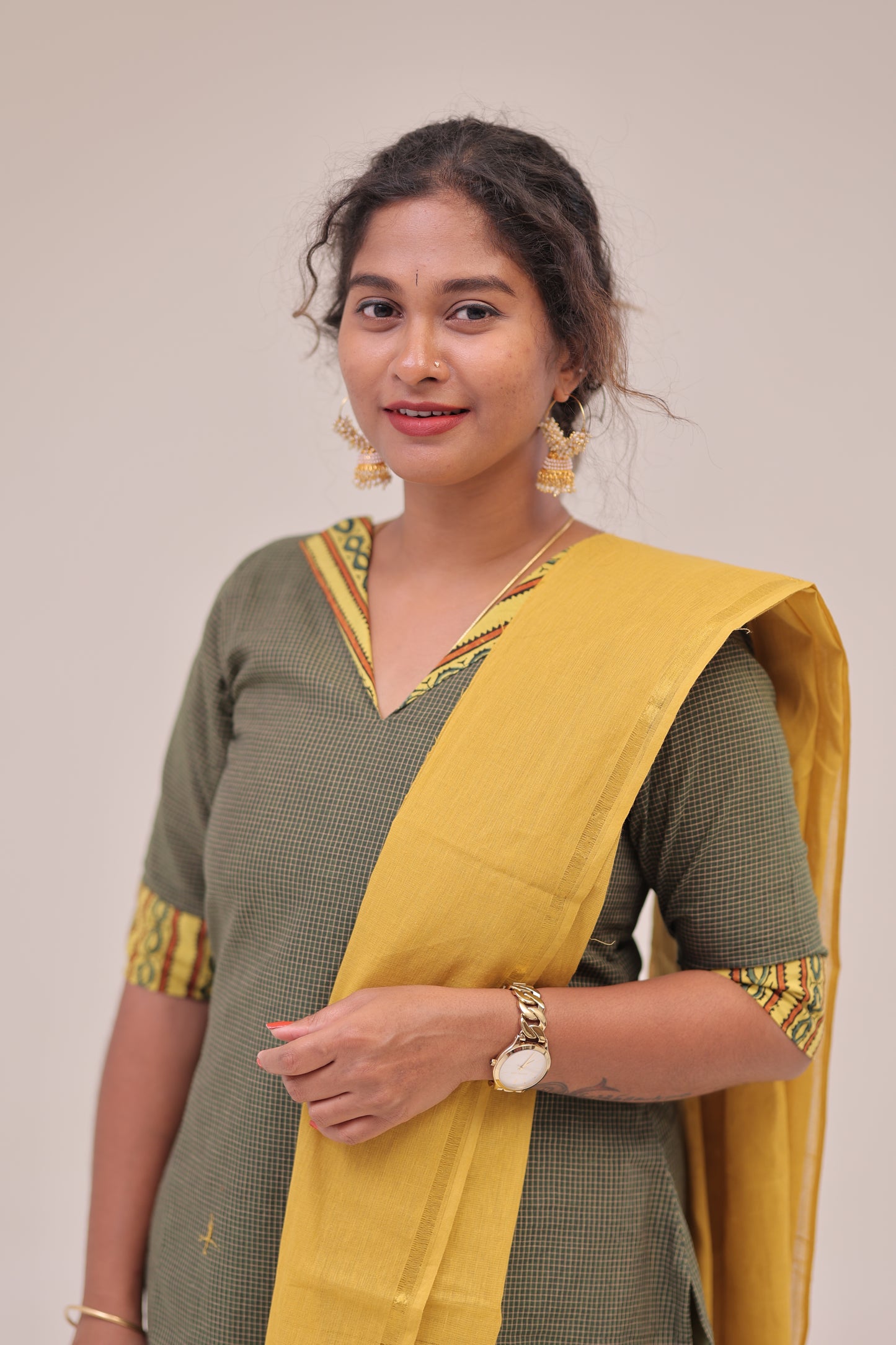 THURIGAI-cotton3pc- Green