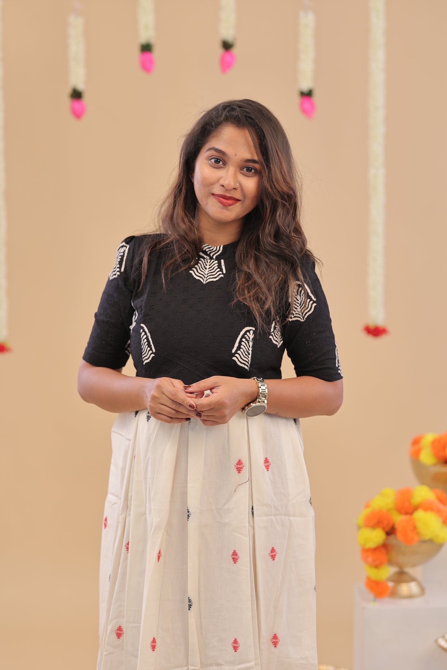 DIWA25 - BLACK HAKKOBA -cotton gown