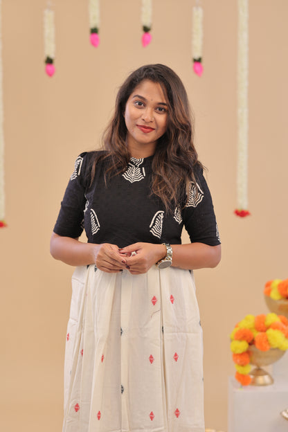DIWA25 - BLACK HAKKOBA -cotton gown