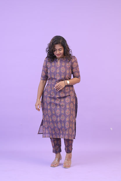SUNNY-FLORAL-cotton co-ord-purple