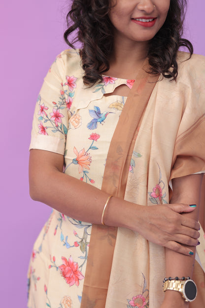 Mul cotton 3 pc set mustard