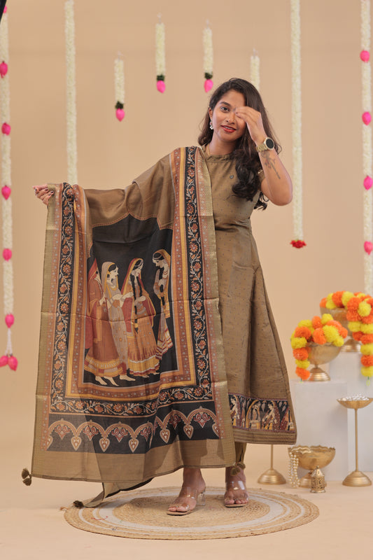 PREMIUM-KORA-Madhubani-OLIVE