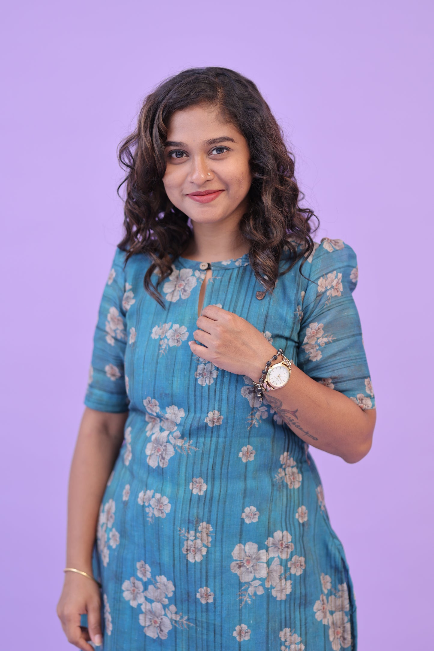 SUNNY-FLORAL-cotton co-ord- COPPER SULPHATE
