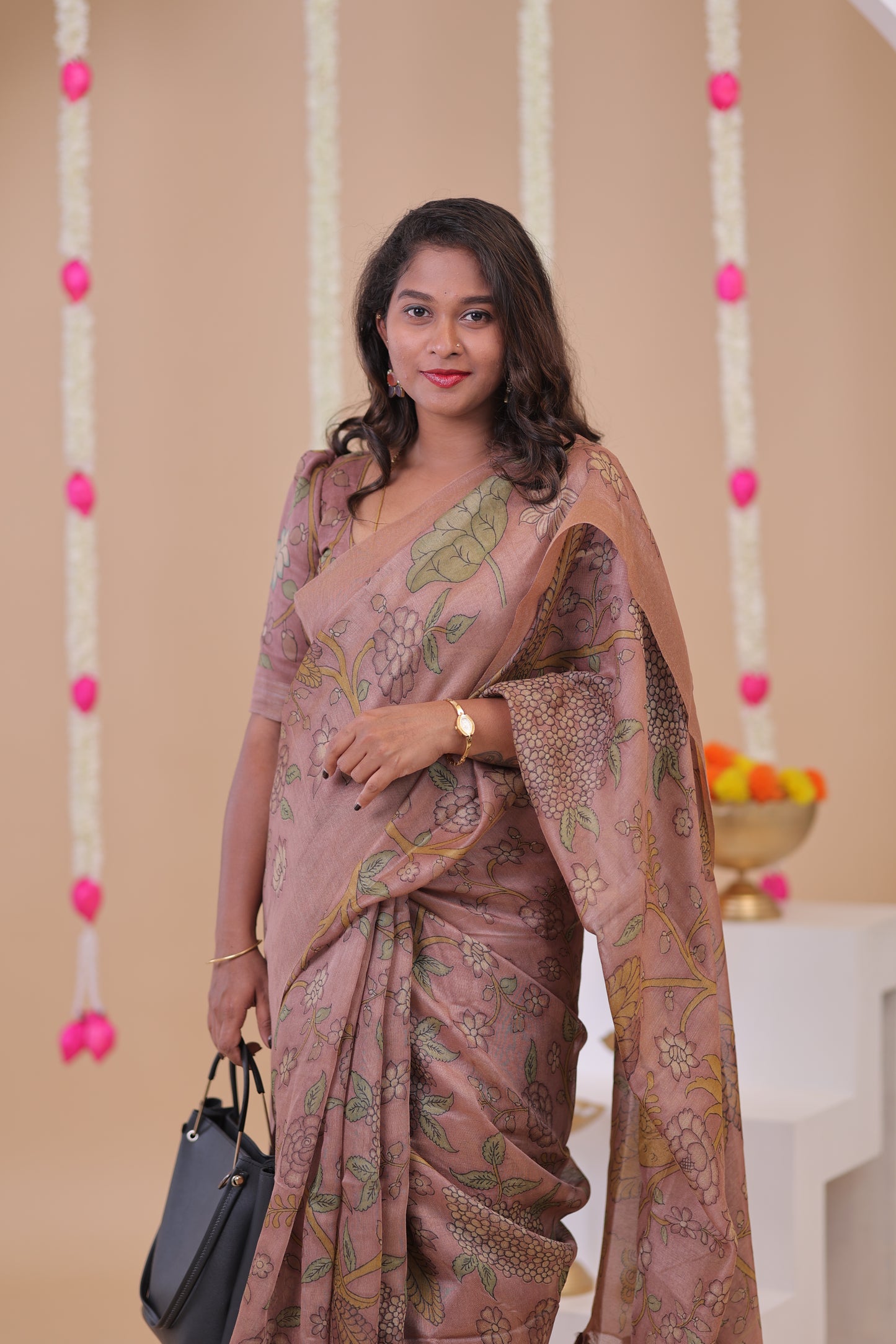 BOSSY GIRL-SAREE01-MAUVE