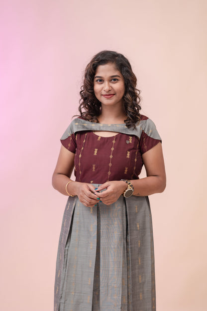 DUBION VINTAGE - GREY MAROON COMBO