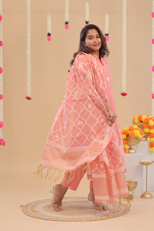 PREMIUM Pink- JAMDHANI SUIT