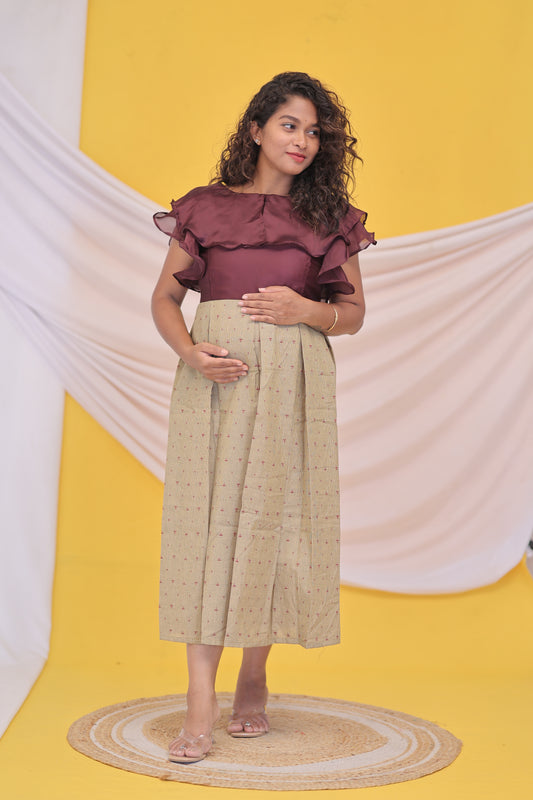 PIPING HOT- FEEDINGGOWNS-PINK-WINE