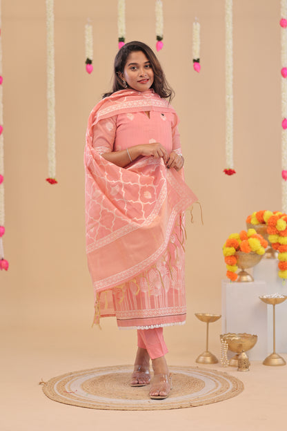 PREMIUM Pink- JAMDHANI SUIT