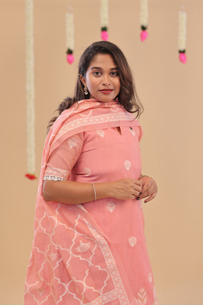 PREMIUM Pink- JAMDHANI SUIT