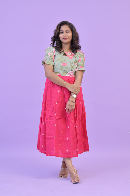 PIPING HOT - DARK PINK-gown