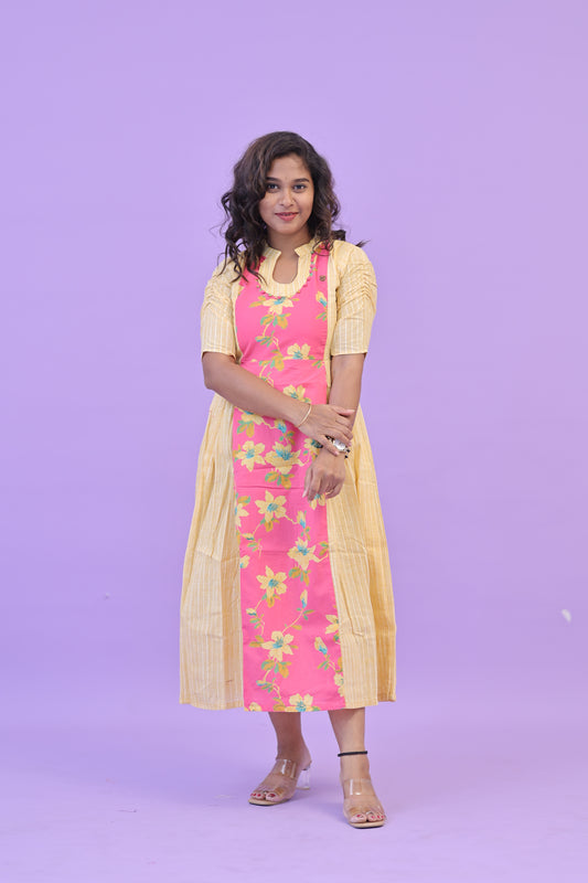 PIPING HOT - yellow pink- gown