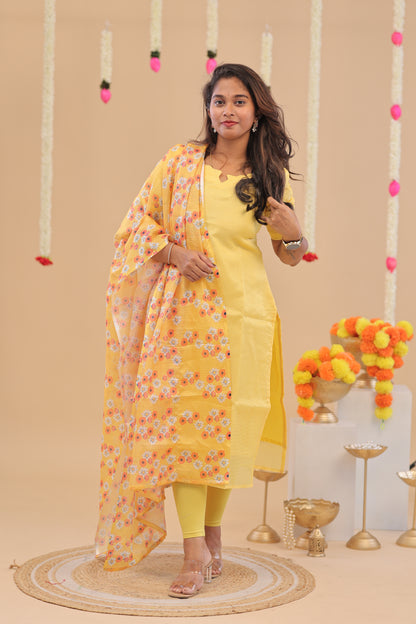 Alphonsa yellow -KOTA set