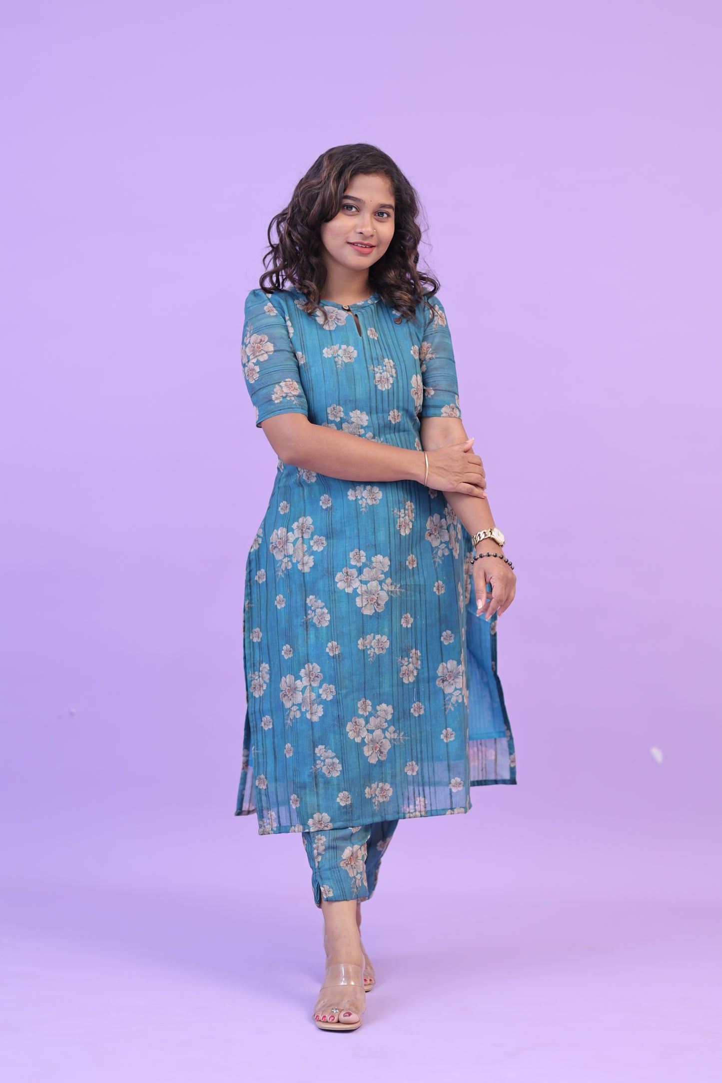 SUNNY-FLORAL-cotton co-ord- COPPER SULPHATE