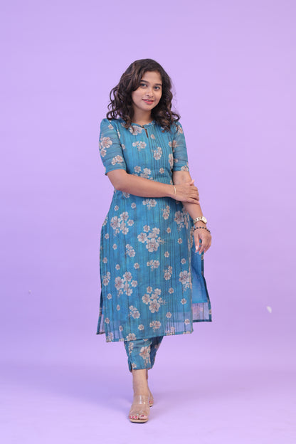 SUNNY-FLORAL-cotton co-ord- COPPER SULPHATE